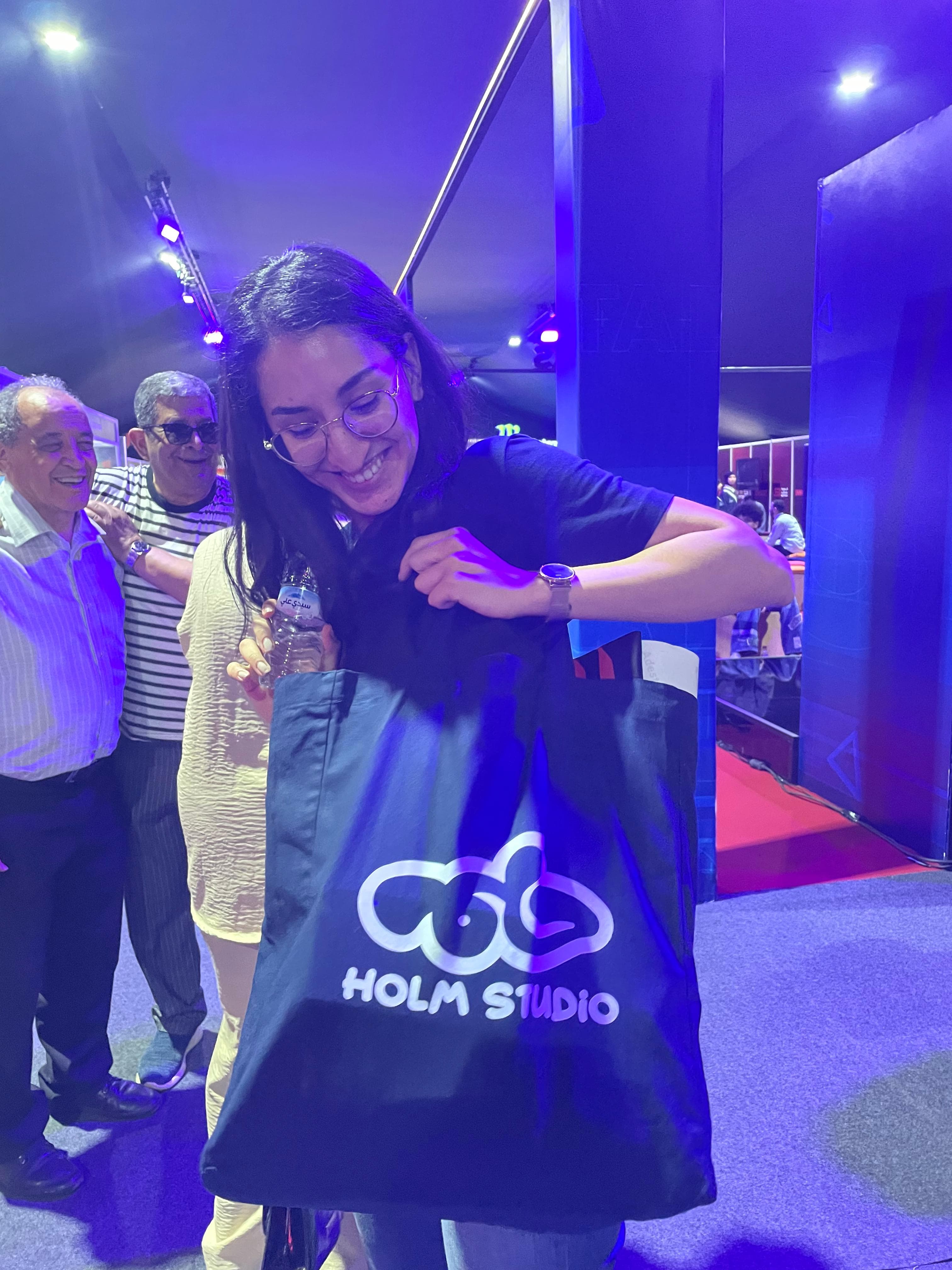 Rim at the Holm Studio booth during the Morocco Gaming Expo 2026
